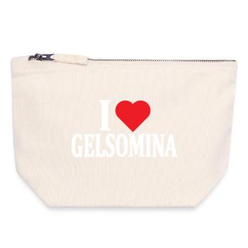t-shirt I love Gelsomina t-shirt gift idea - Canvas Zip Pouch 18 x 19 cm - nature - Front