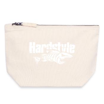 Hardstyle - Canvas Reißverschluss-Täschchen (18 x 19 cm) - Naturweiß - Vorne
