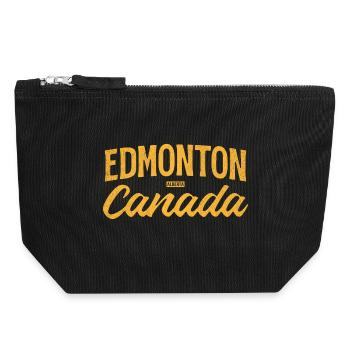 Edmonton, Alberta, Canada – Lettrage rétro - Pochette zippée en toile 18 x 19 cm - noir - Devant