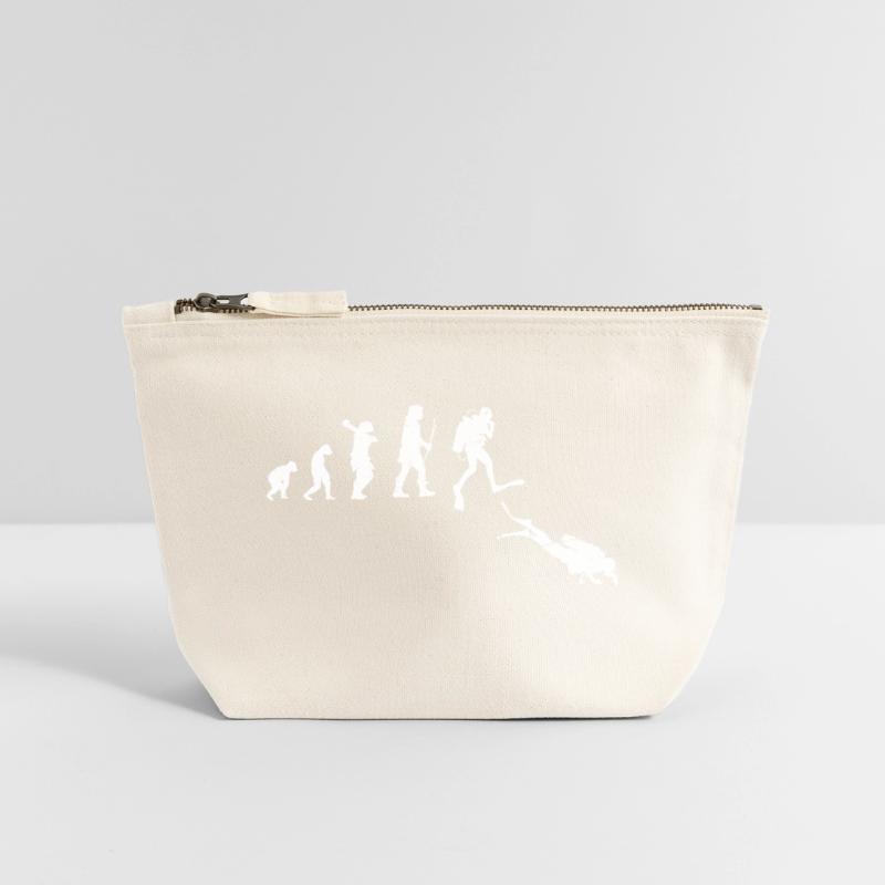 Illustration de l’évolution du progrès humain Pochette zippée en toile 18 x 19 cm
