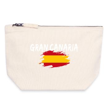 Île de Gran Canaria, Espagne - Pochette zippée en toile 18 x 19 cm - blanc naturel - Devant