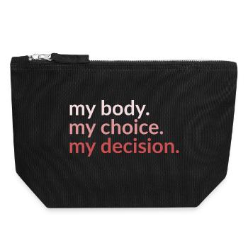 my body. my_choice. my_decision. - Canvas Reißverschluss-Täschchen (18 x 19 cm) - Schwarz - Vorne