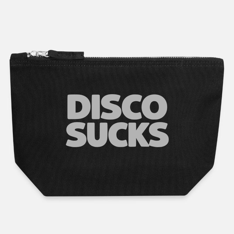 La disco, c’est nul - Pochette zippée en toile 18 x 19 cm - noir