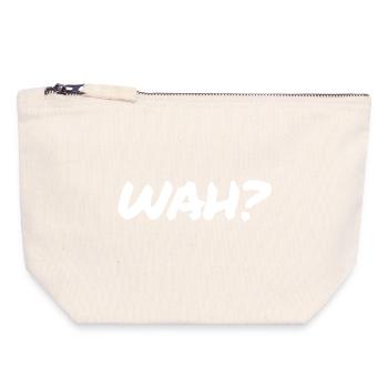 WAH? Cadeau de la mer du Nord bas-allemande, nord-allemande - Pochette zippée en toile 18 x 19 cm - blanc naturel - Devant