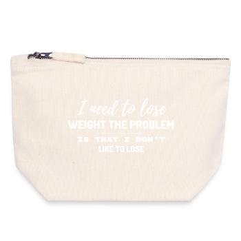 I Need to Lose Weight Quote - Canvas Zip Pouch 18 x 19 cm - nature - Front