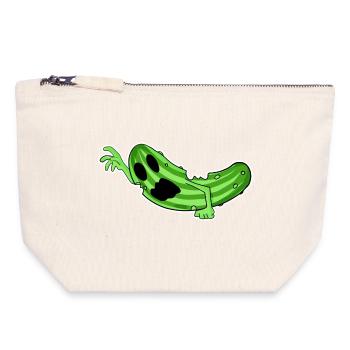 Zombie Cucumber Horror - Canvas Zip Pouch 18 x 19 cm - nature - Front