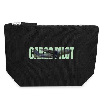 Pilote cargo C-160 - Pochette zippée en toile 18 x 19 cm - noir - Devant