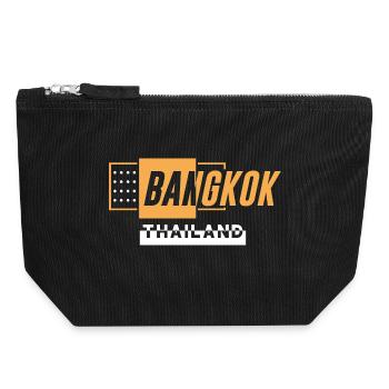 Bangkok Thailand Travel Vacation Shirt - Canvas Zip Pouch 18 x 19 cm - black - Front