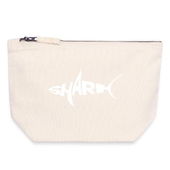 Logo Shark Graffiti Typo - Canvas Zip Pouch 18 x 19 cm - nature - Front