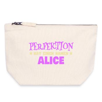 First name Alice - Canvas Zip Pouch 18 x 19 cm - nature - Front