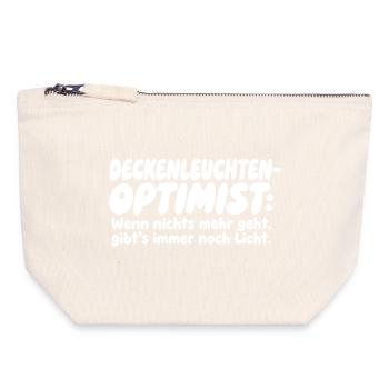 Deckenleuchten-Optimist - Canvas Reißverschluss-Täschchen (18 x 19 cm) - Naturweiß - Vorne