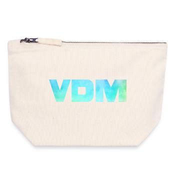 VDM - Pochette zippée en toile 18 x 19 cm - blanc naturel - Devant