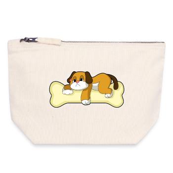 Dog Bones - Canvas Zip Pouch 18 x 19 cm - nature - Front