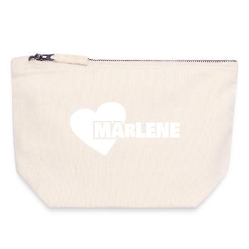 First name Marlene - Canvas Zip Pouch 18 x 19 cm - nature - Front