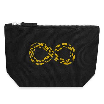 Leopard Infinity Loop (alternate) - Canvas Zip Pouch 18 x 19 cm - black - Front