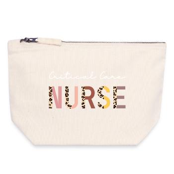 Infirmière en soins intensifs CCN Bohème Design - Pochette zippée en toile 18 x 19 cm - blanc naturel - Devant