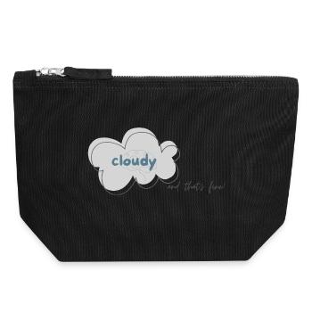cloudy_person - Canvas Zip Pouch 18 x 19 cm - black - Front