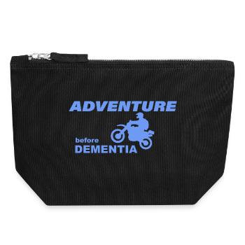 MOTORBIKE ADVENTURE - Canvas Zip Pouch 18 x 19 cm - black - Front