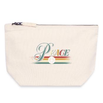 Peace Peace Freedom No War Peace Sign - Canvas Zip Pouch 18 x 19 cm - nature - Front