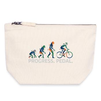 Entwicklung des Progress-Pedals - Canvas Reißverschluss-Täschchen (18 x 19 cm) - Naturweiß - Vorne