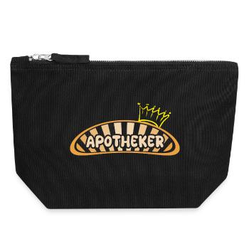 Cadeau pour pharmaciens - Pochette zippée en toile 18 x 19 cm - noir - Devant