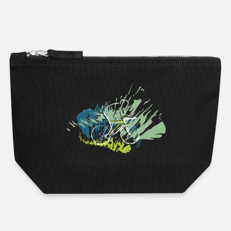 Cyclists 2025 - Canvas Zip Pouch 18 x 19 cm - black