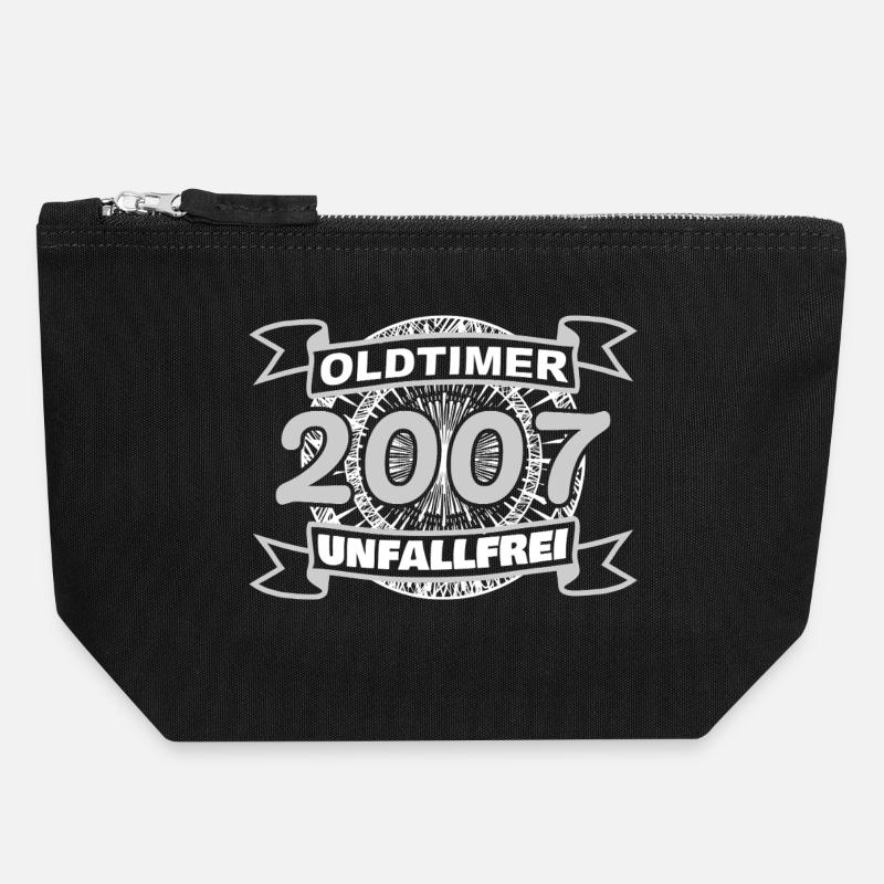 Oldtimer 2007 - Pochette zippée en toile 18 x 19 cm - noir
