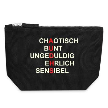 AUDHS  Sichtbar anders. Sichtbar ich. - Canvas Reißverschluss-Täschchen (18 x 19 cm) - Schwarz - Vorne