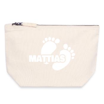 Birth of Mattias - Canvas Zip Pouch 18 x 19 cm - nature - Front