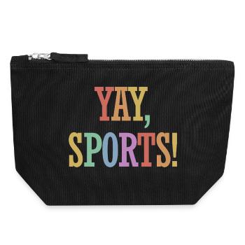 Yay Sports – Fan de sport sans méfiance (femmes) - Pochette zippée en toile 18 x 19 cm - noir - Devant