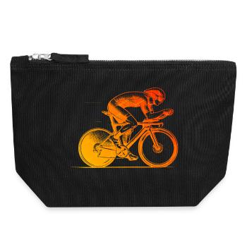 Style vélo de route pour toutes les occasions - Pochette zippée en toile 18 x 19 cm - noir - Devant