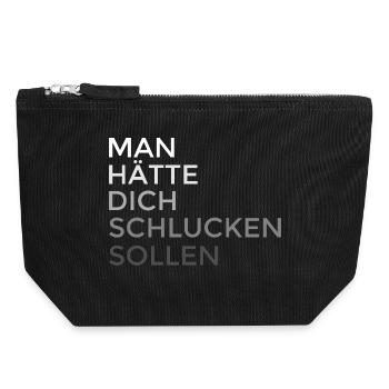Tu aurais dû être avalé - Pochette zippée en toile 18 x 19 cm - noir - Devant