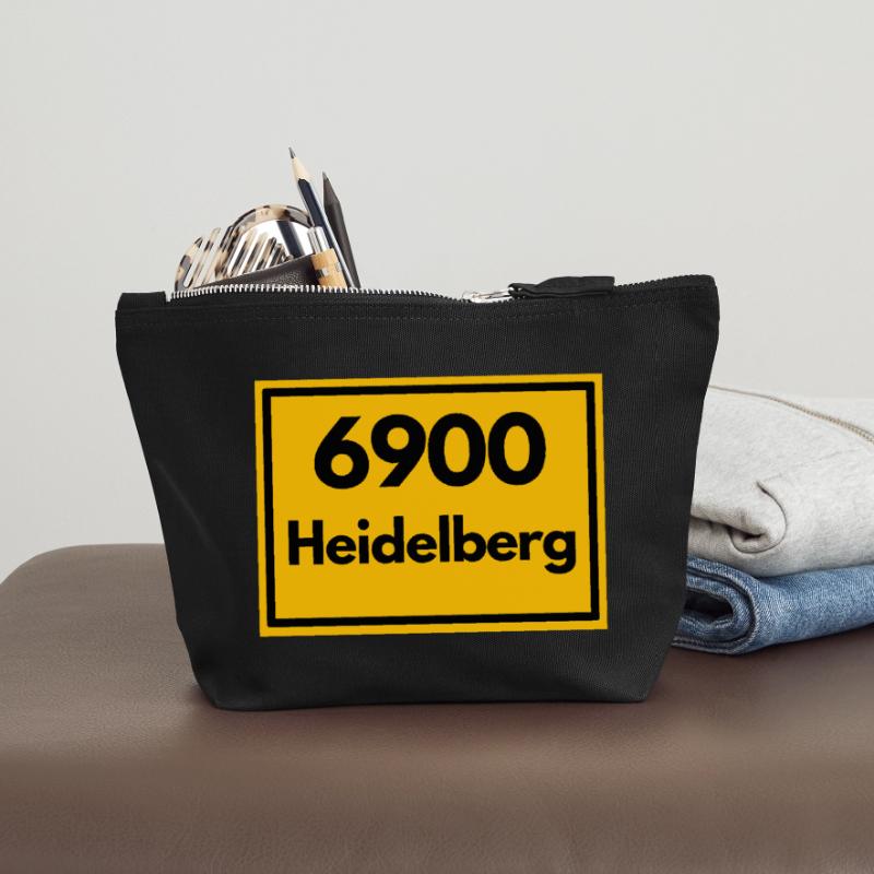 OLD POSTCODE POSTCODE RETRO 6900 HEIDELBERG Canvas Zip Pouch 18 x 19 cm