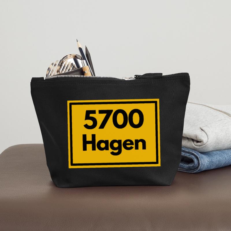 OLD POSTCODE POSTCODE RETRO 5700 HAGEN STOLZ Canvas Zip Pouch 18 x 19 cm