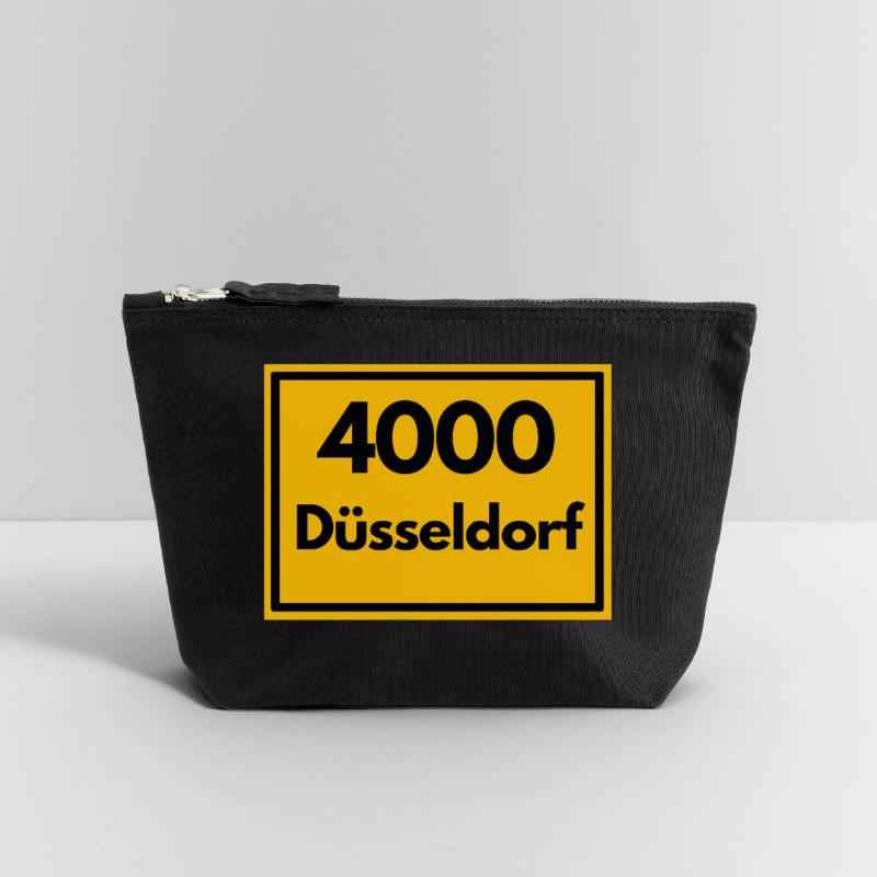 OLD POSTCODE POSTCODE RETRO 4000 DÜSSELDORF - OLD Canvas Zip Pouch 18 x 19 cm