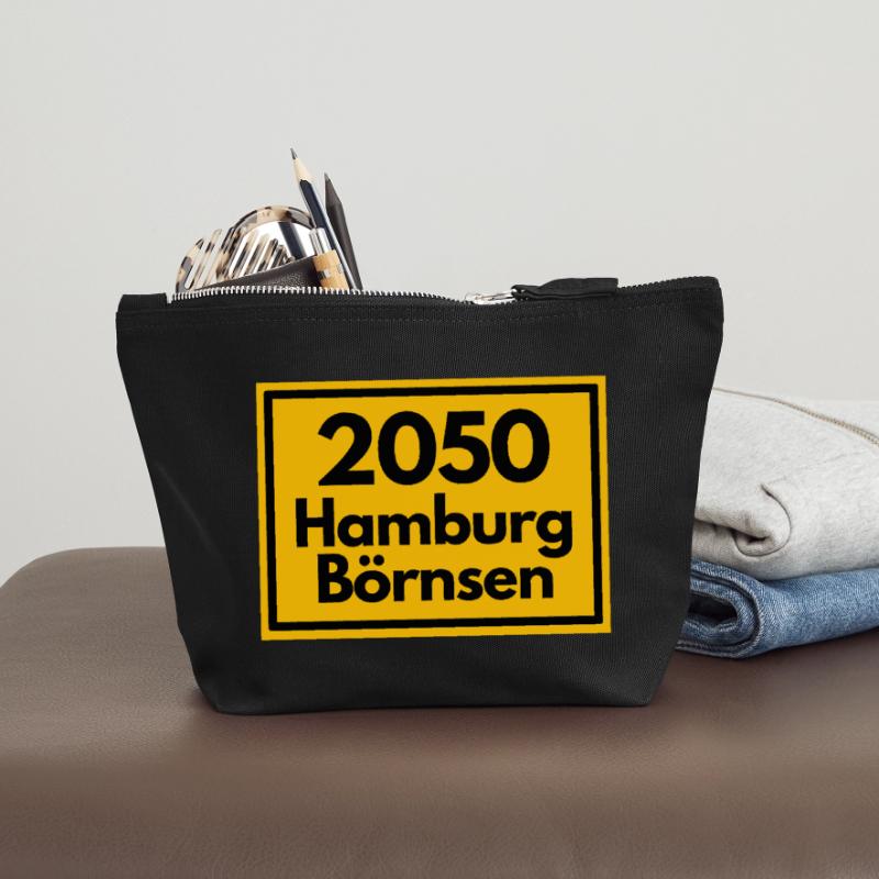 OLD POSTCODE POSTCODE RETRO 2053 HAMBURG BÖRNSEN Canvas Zip Pouch 18 x 19 cm