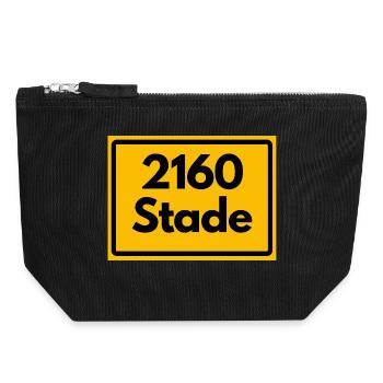 ANCIEN CODE POSTAL RÉTRO 2160 STADE HANSEHAFEN - Pochette zippée en toile 18 x 19 cm - noir - Devant