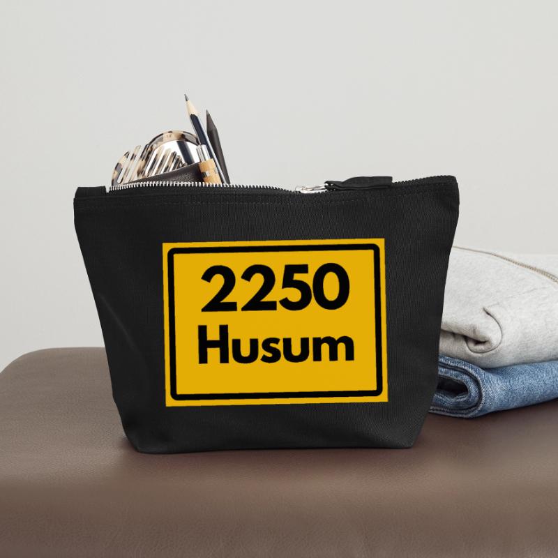 OLD POSTCODE POSTCODE RETRO 2250 HUSUM – NORDSEE Canvas Zip Pouch 18 x 19 cm