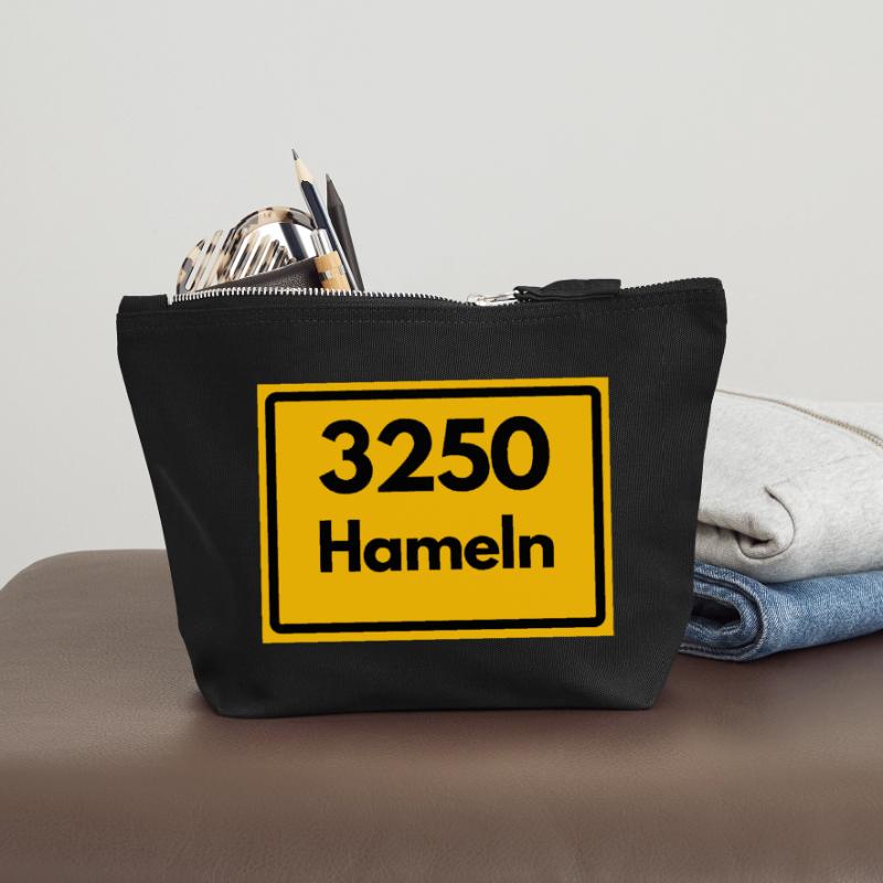 OLD POSTCODE POSTCODE 3250 HAMELN RATTENFÄNGER Canvas Zip Pouch 18 x 19 cm