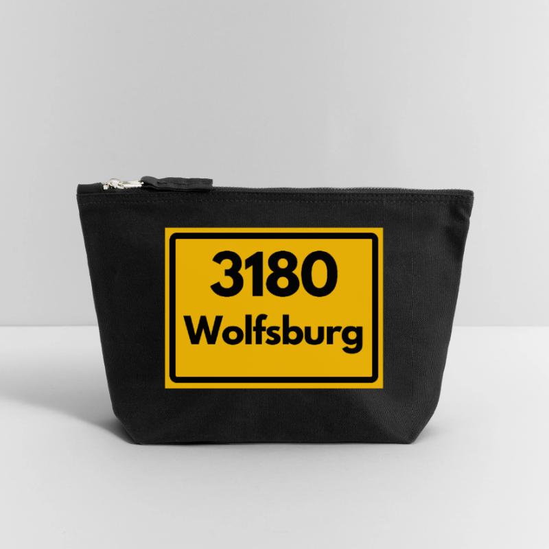 ANCIEN CODE POSTAL RETRO 3180 WOLFSBURG Pochette zippée en toile 18 x 19 cm