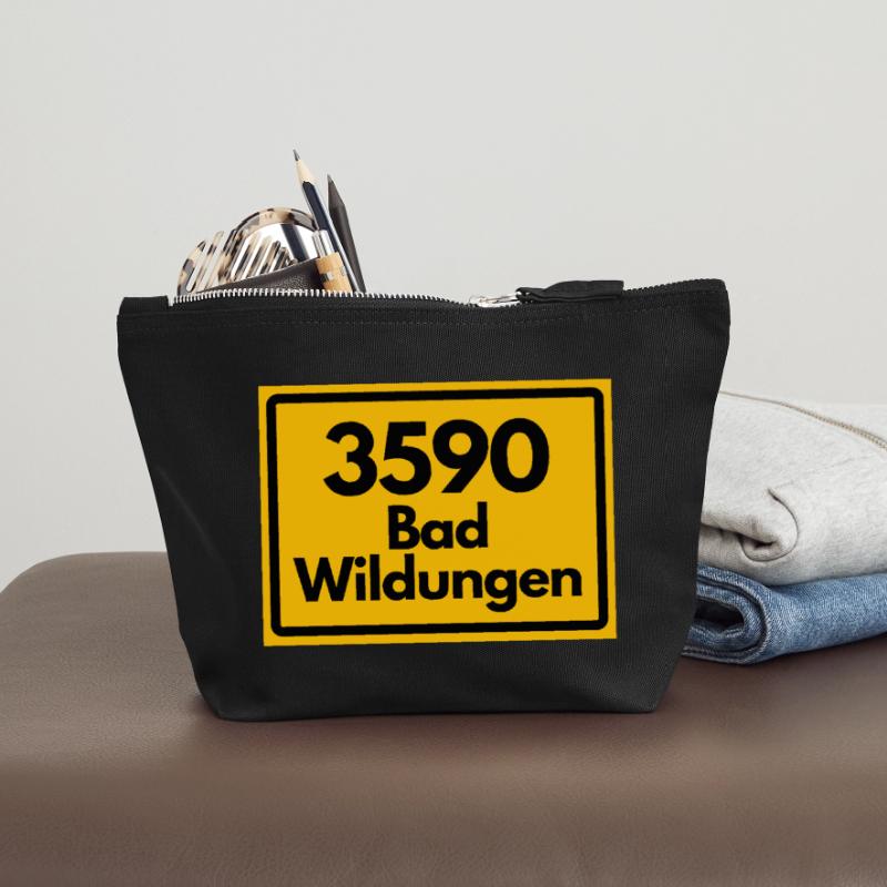 OLD POSTCODE POSTCODE RETRO 3590 BAD WILDUNGEN Canvas Zip Pouch 18 x 19 cm