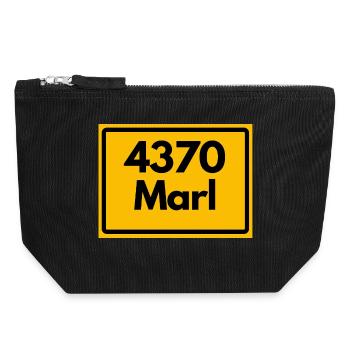 OLD POSTCODE POSTCODE RETRO 4370 MARL – NRW - Canvas Zip Pouch 18 x 19 cm - black - Front