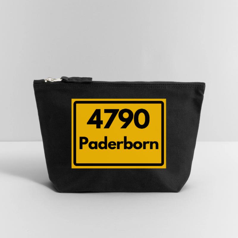 OLD POSTCODE POSTCODE RETRO 4790 PADERBORN Canvas Zip Pouch 18 x 19 cm