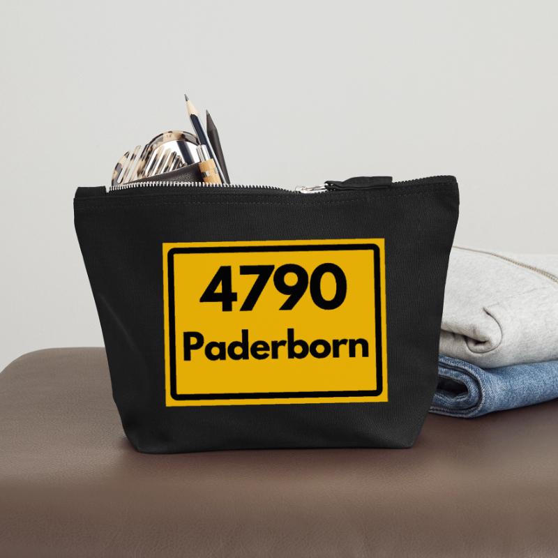 OLD POSTCODE POSTCODE RETRO 4790 PADERBORN Canvas Zip Pouch 18 x 19 cm