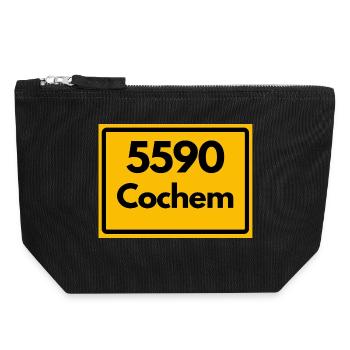 ALTE POSTLEITZAHL PLZ RETRO 5590 COCHEM - Canvas Reißverschluss-Täschchen (18 x 19 cm) - Schwarz - Vorne