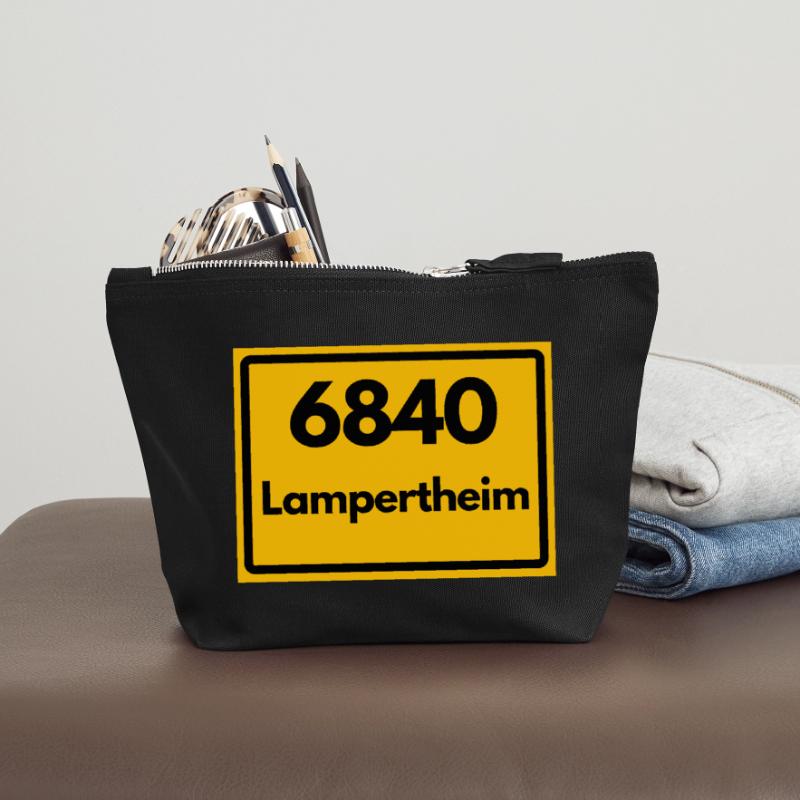 ANCIEN CODE POSTAL RETRO 6840 LAMPERTHEIM Pochette zippée en toile 18 x 19 cm