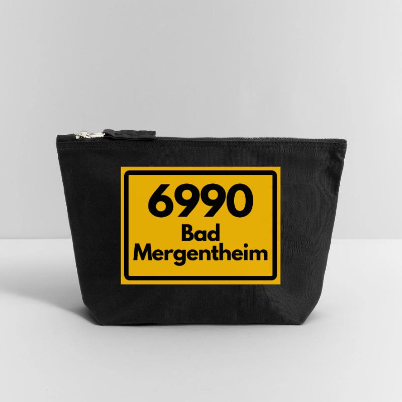 OLD POSTCODE POSTCODE RETRO 6990 BAD MERGENTHEIM Canvas Zip Pouch 18 x 19 cm