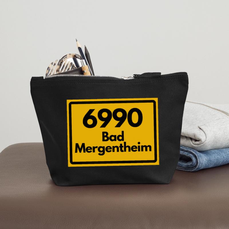 OLD POSTCODE POSTCODE RETRO 6990 BAD MERGENTHEIM Canvas Zip Pouch 18 x 19 cm