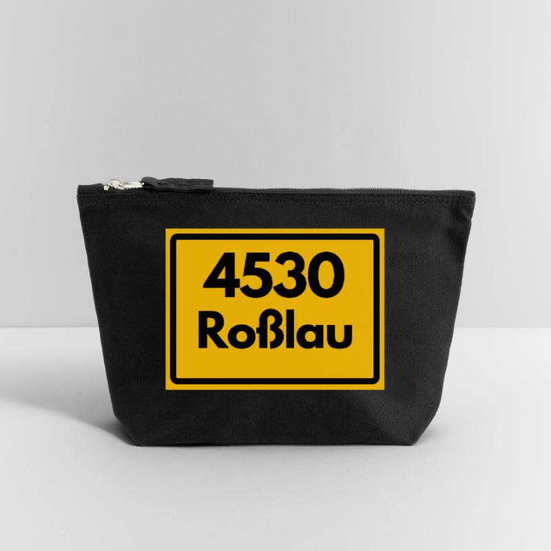 OLD POSTCODE POSTCODE 4530 ROSSLAU HEIMATSTOLZ Canvas Zip Pouch 18 x 19 cm