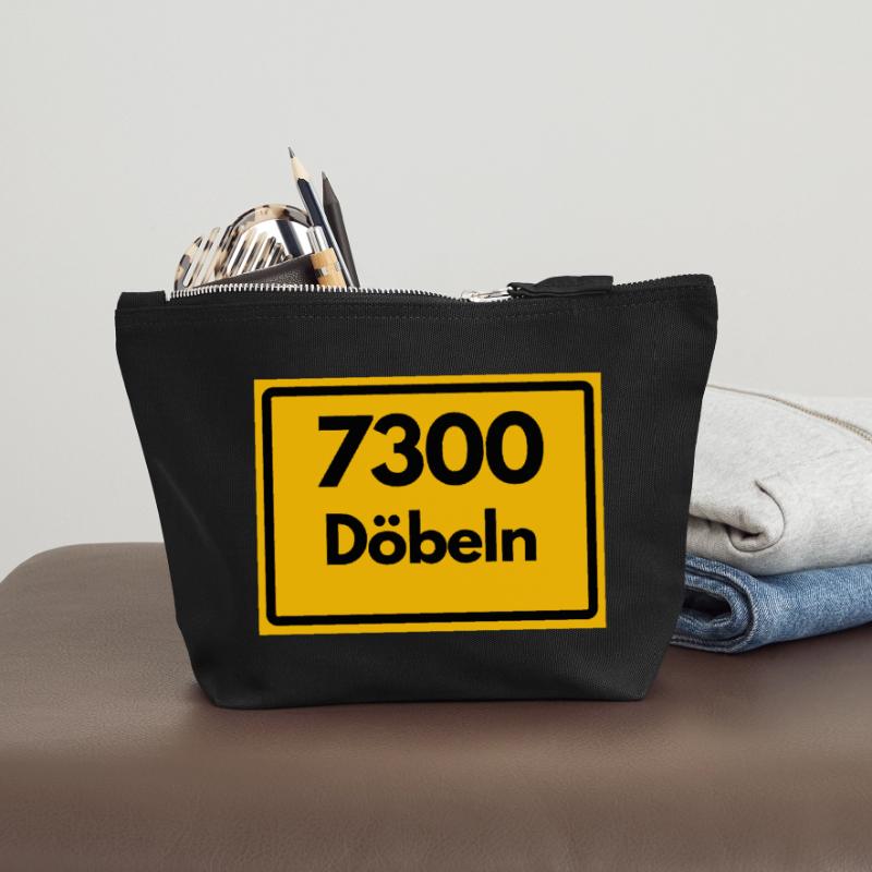 ANCIEN CODE POSTAL 7300 DÖBELN SAXE, DDR OSTALGIE Pochette zippée en toile 18 x 19 cm